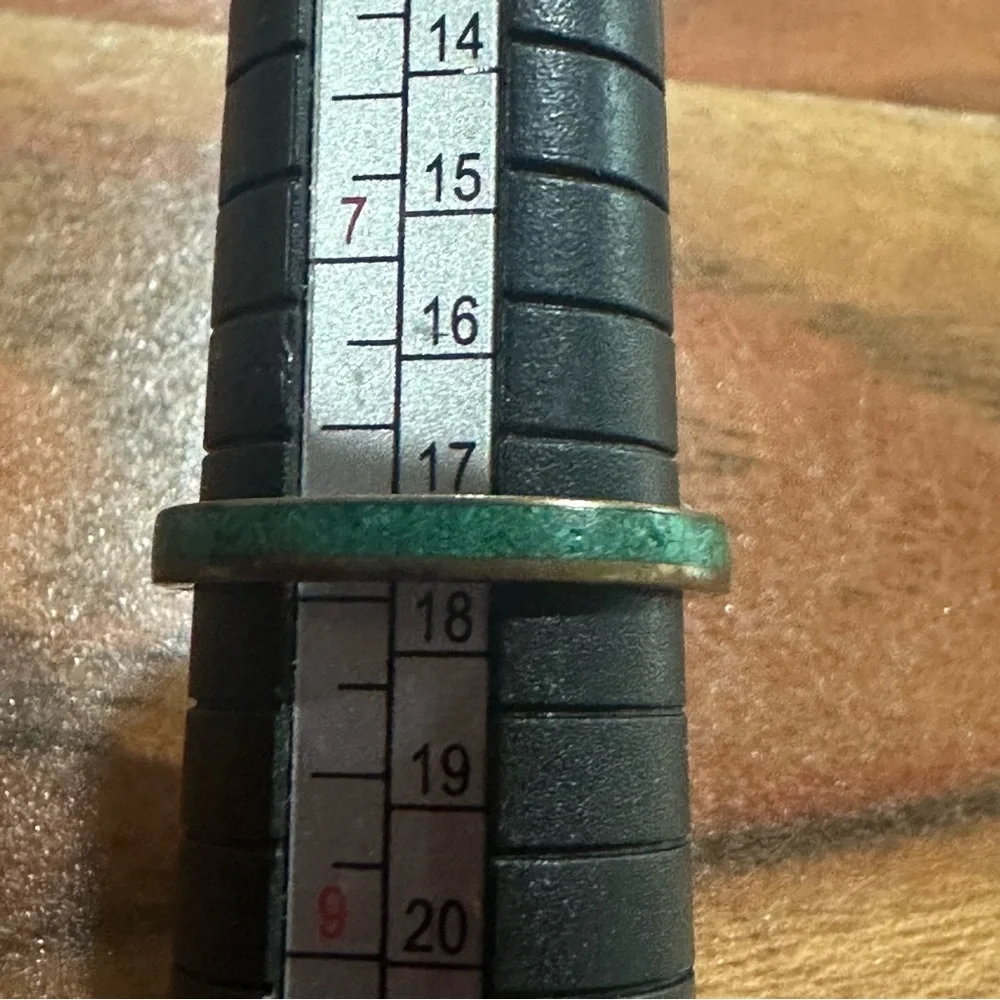 Slim Malachite Ring size 8